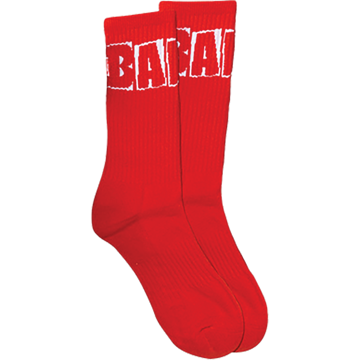 BAKER BRAND LOGO CREW SOCKS RED