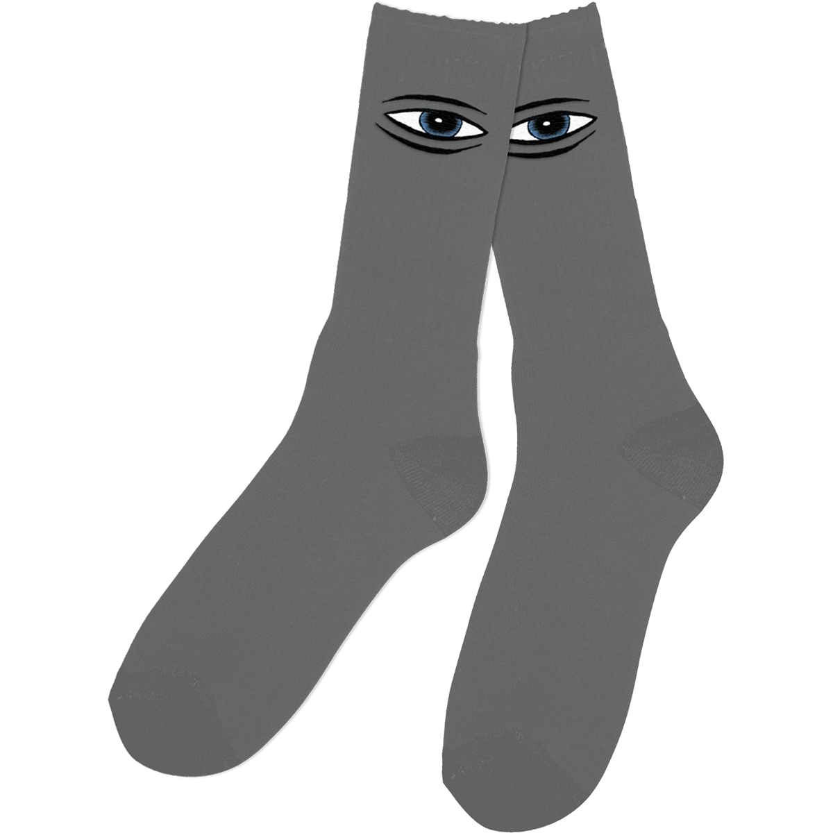 TOY MACHINE SECT EYE EMBROIDERED CREW SOCKS GREY 1pr