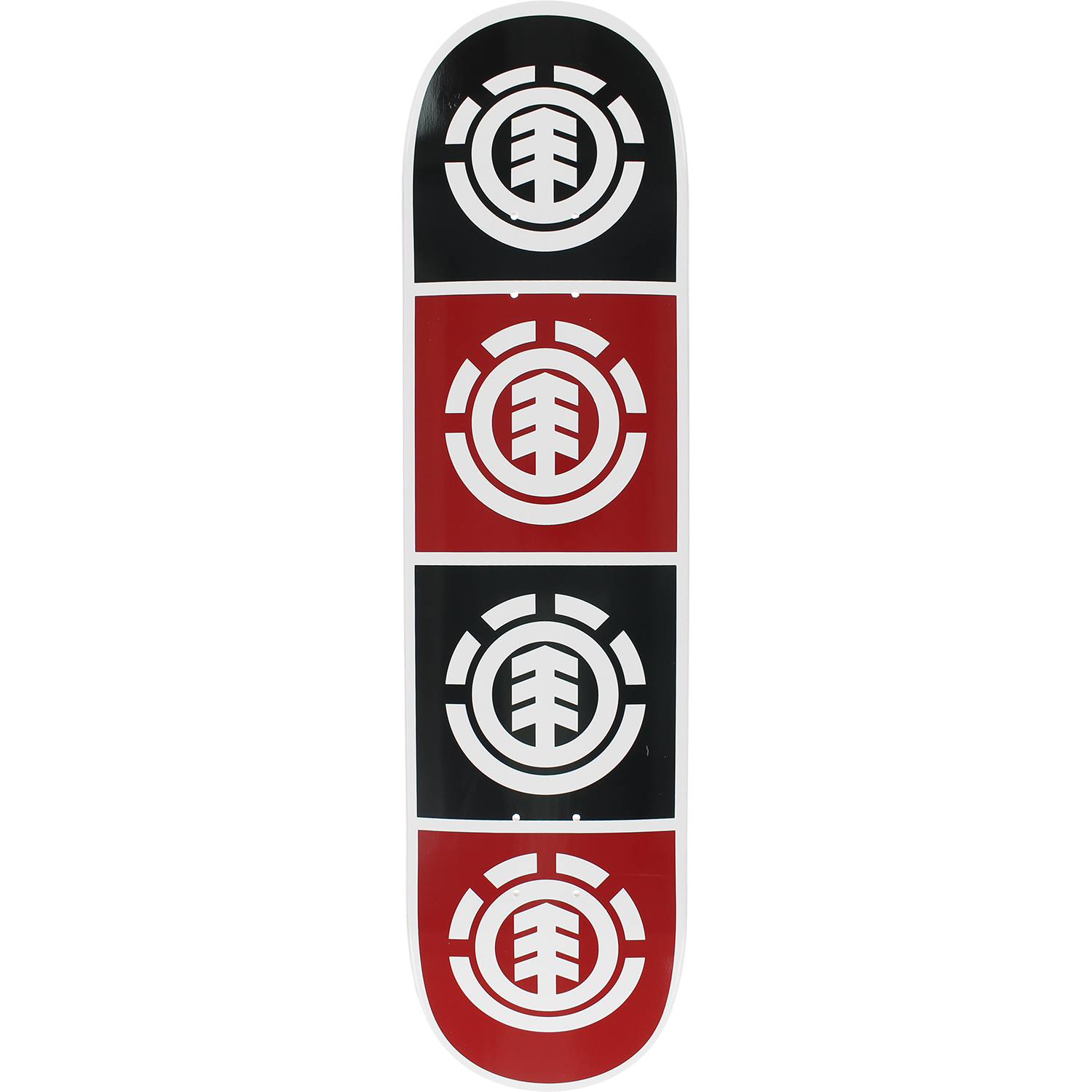ELEMENT // QUADRANT DECK-8.0 WHT W/BLK/RED