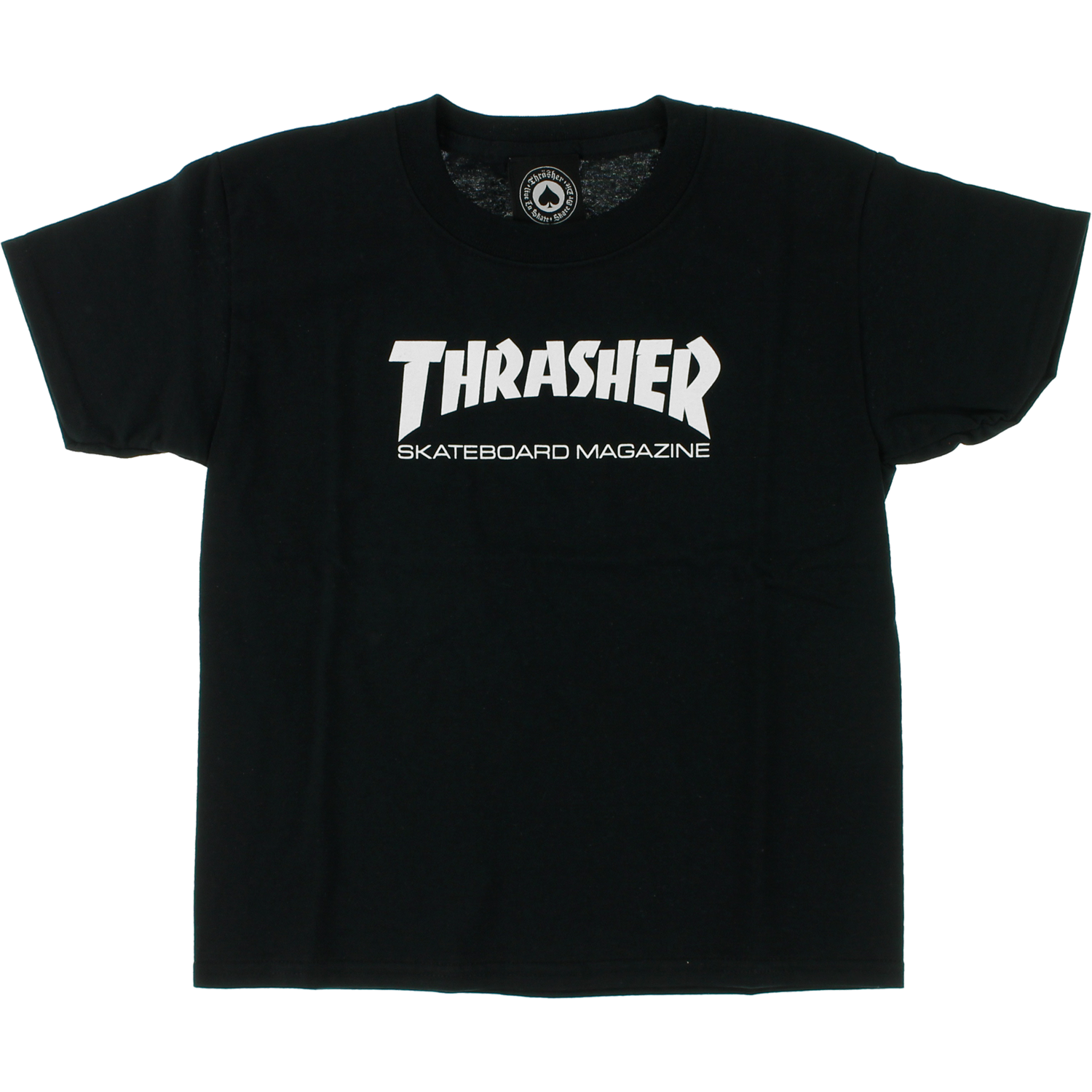 THRASHER MAG LOGO YTH SS L-BLACK