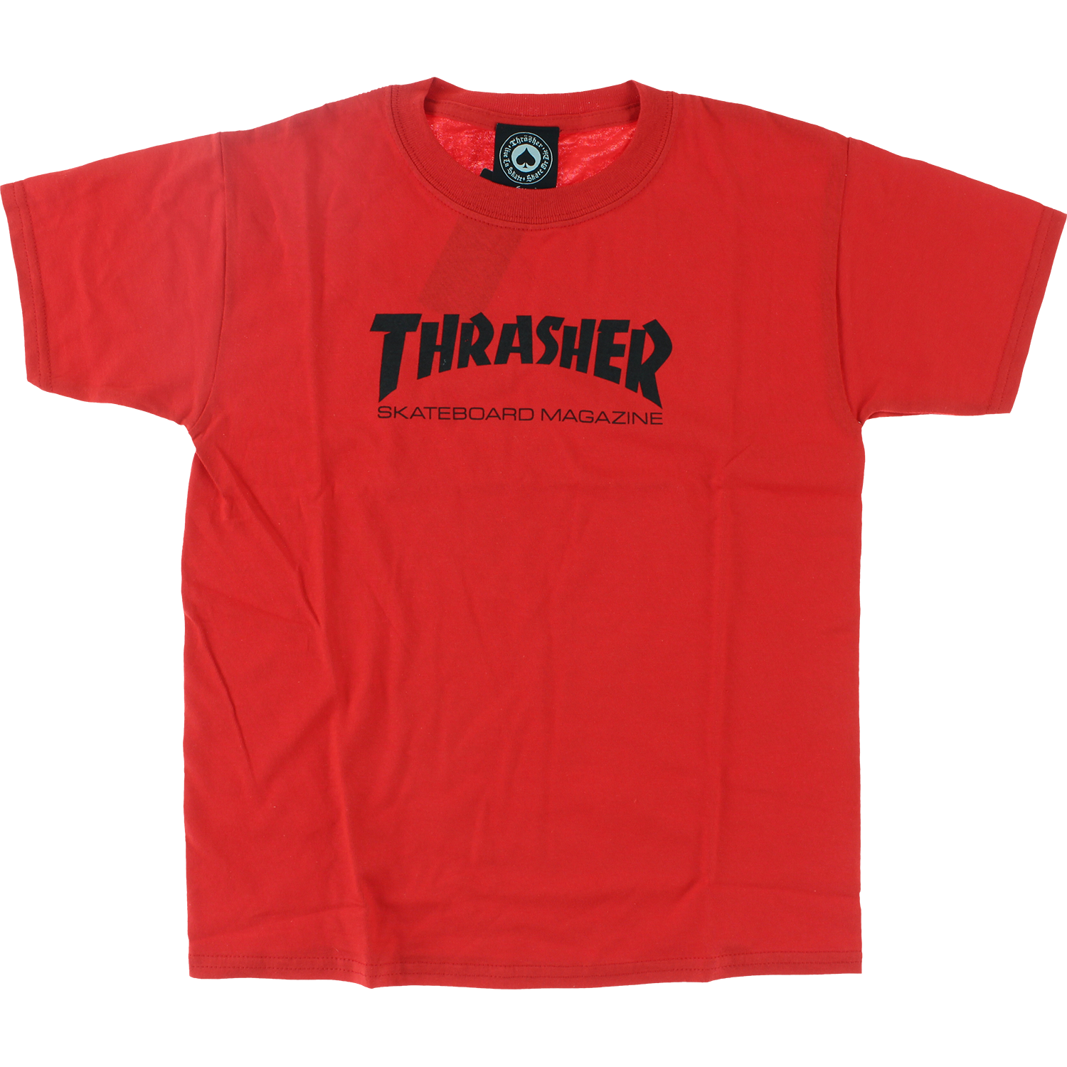 THRASHER MAG LOGO YTH SS M-RED