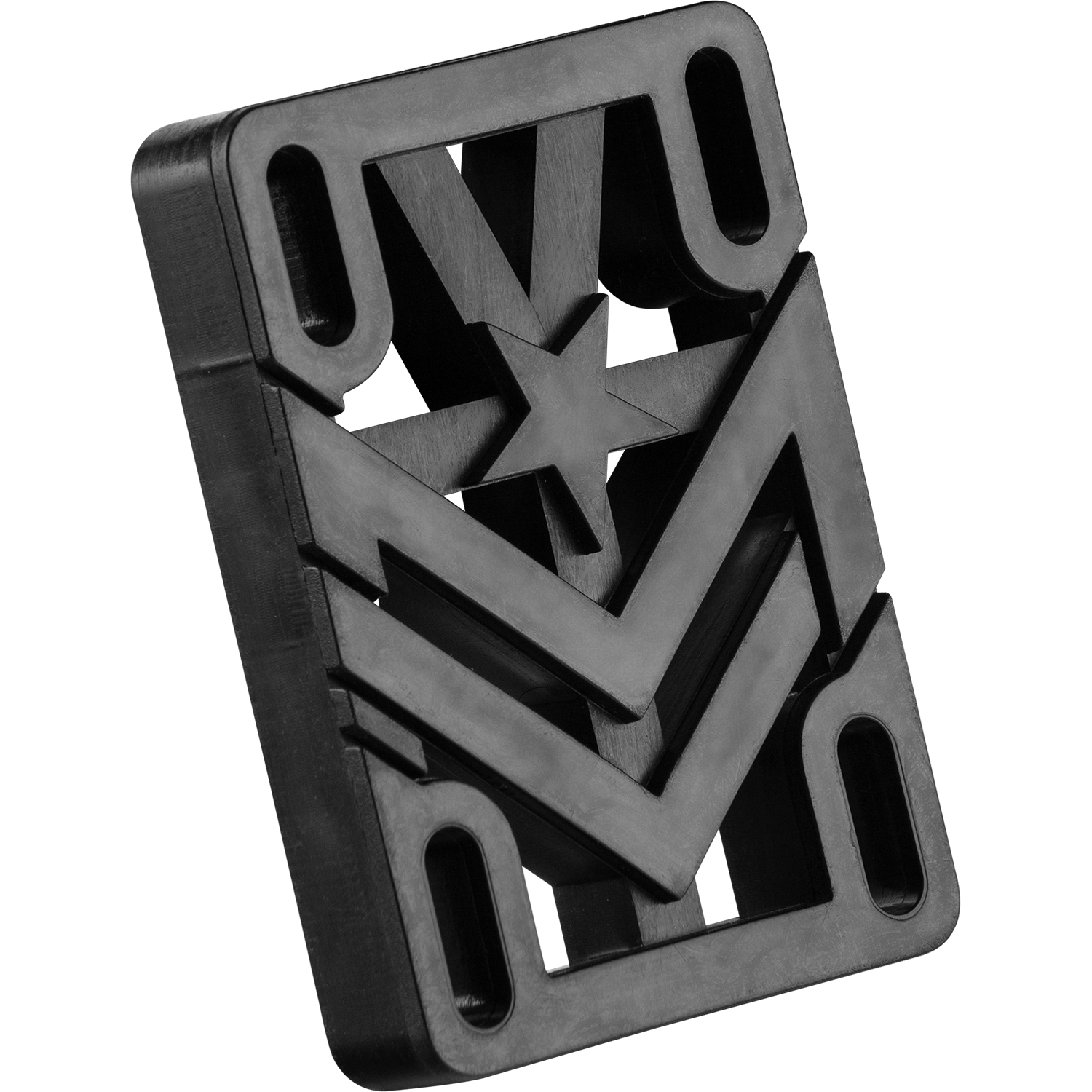MINI LOGO 1/2" RISERS single set BLACK ppp