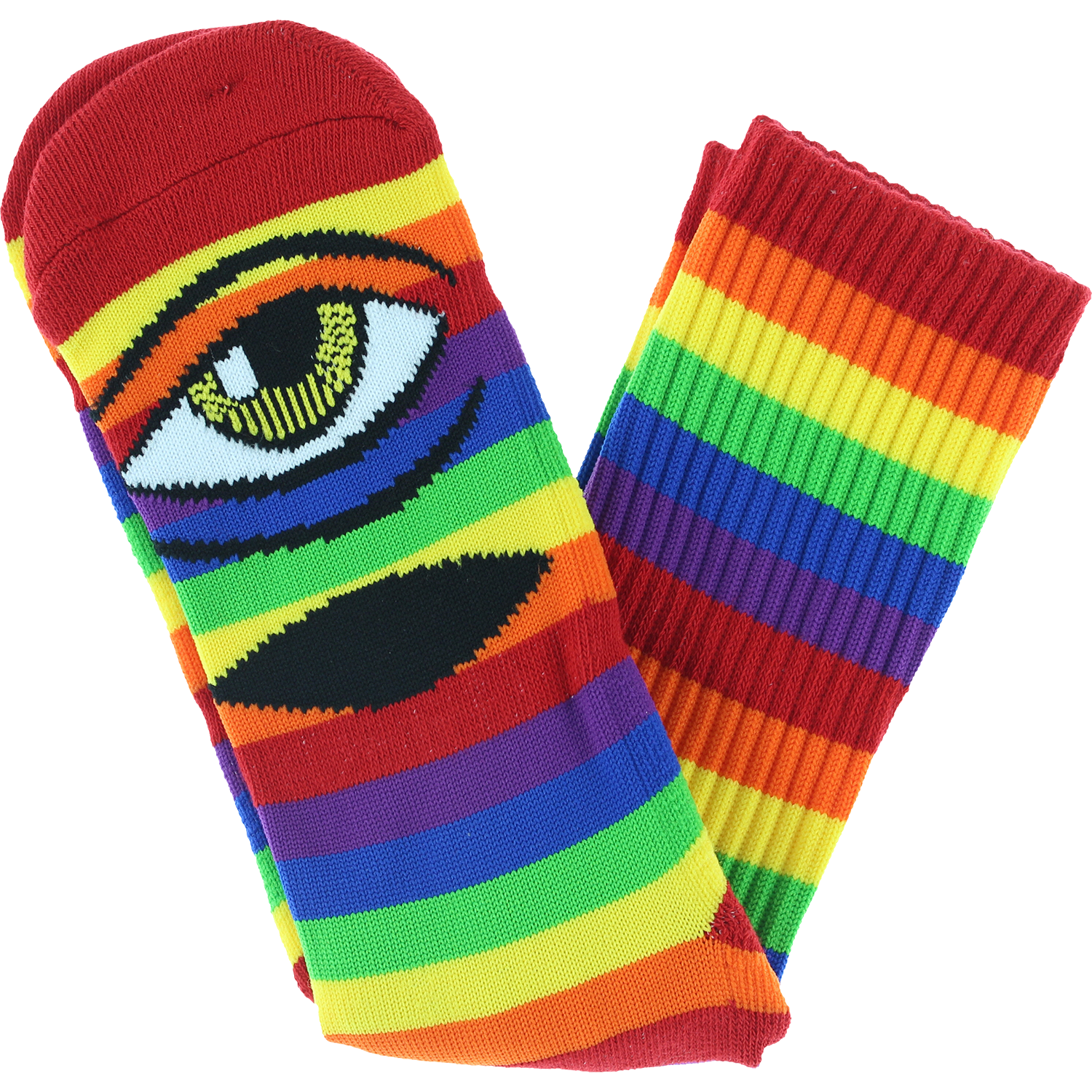 TM SECT EYE RAINBOW CREW SOCKS 1pr
