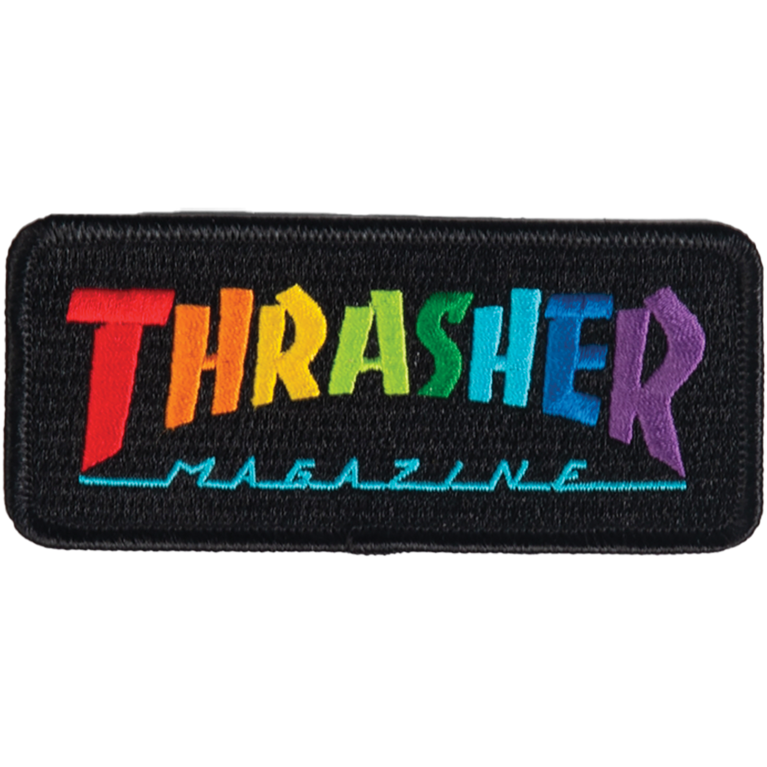 THRASHER RAINBOW MAG PATCH BLACK