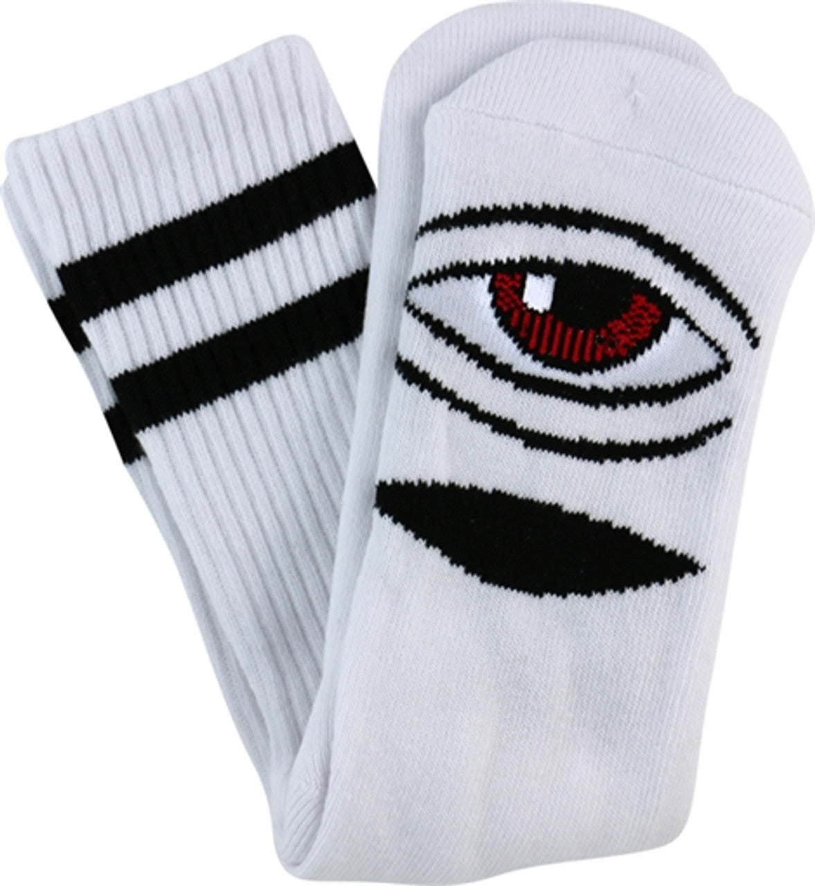 TOY MACHINE // SECT EYE CREW SOCKS-WHITE 1 pair