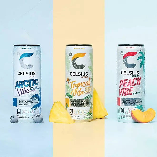CELSIUS Essential Sparkling Vibe Energy Drink // 12 fl. oz