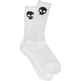 ZERO SKULL CREW SOCKS WHT/BLK 1pr