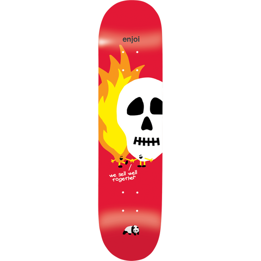 ENJOI SKULLS AND FLAMES DECK-8.25 RED hyb