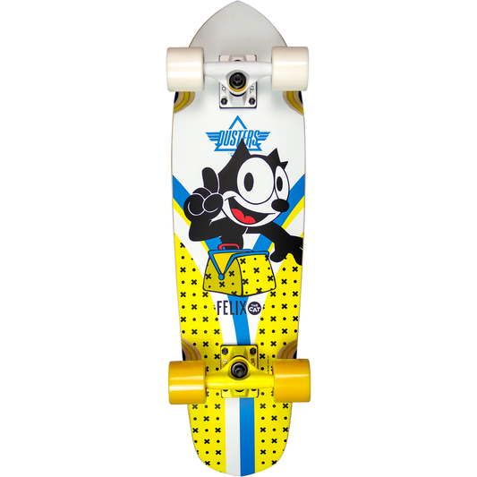 DUSTERS // FLASHBACK FELIX CRUISER COMP-28" YELLOW + WHITE