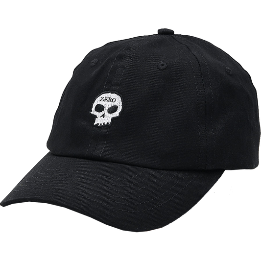 ZERO SINGLE SKULL DAD HAT ADJ-BLK/WHT