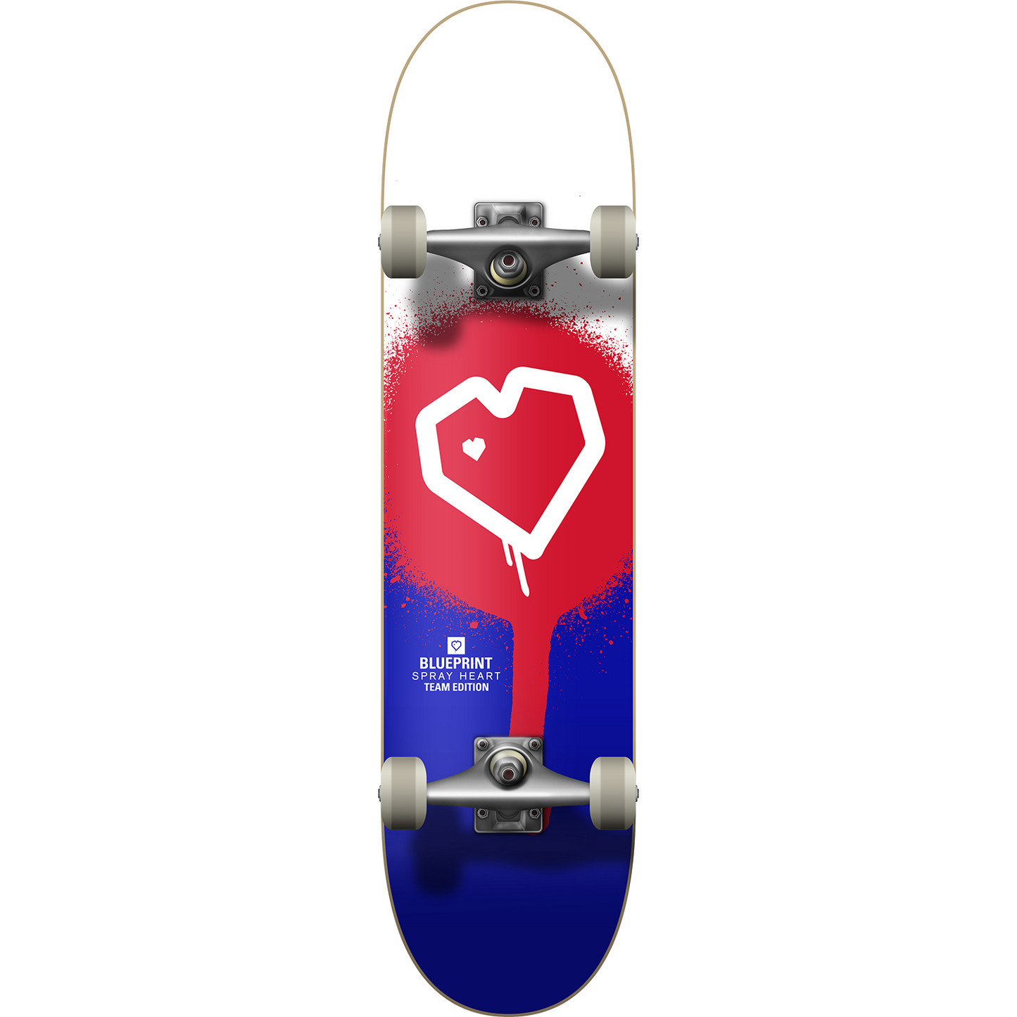 BLUEPRINT SPRAY HEART COMPLETE-7.75 RED/BLUE