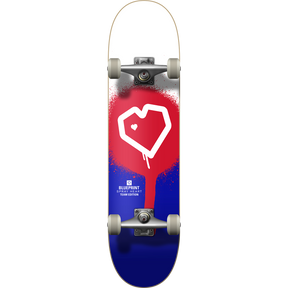 BLUEPRINT SPRAY HEART COMPLETE-7.75 RED/BLUE