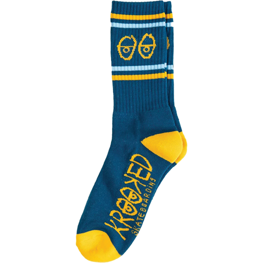 KRK EYES CREW SOCKS BLUE/GOLD