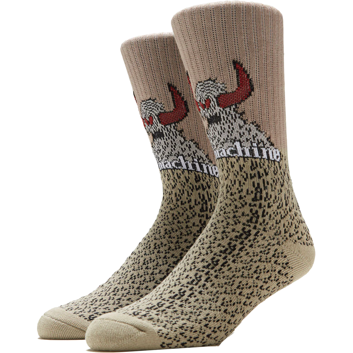 TOY MACHINE FURRY MONSTER CREW SOCKS TAN 1PR