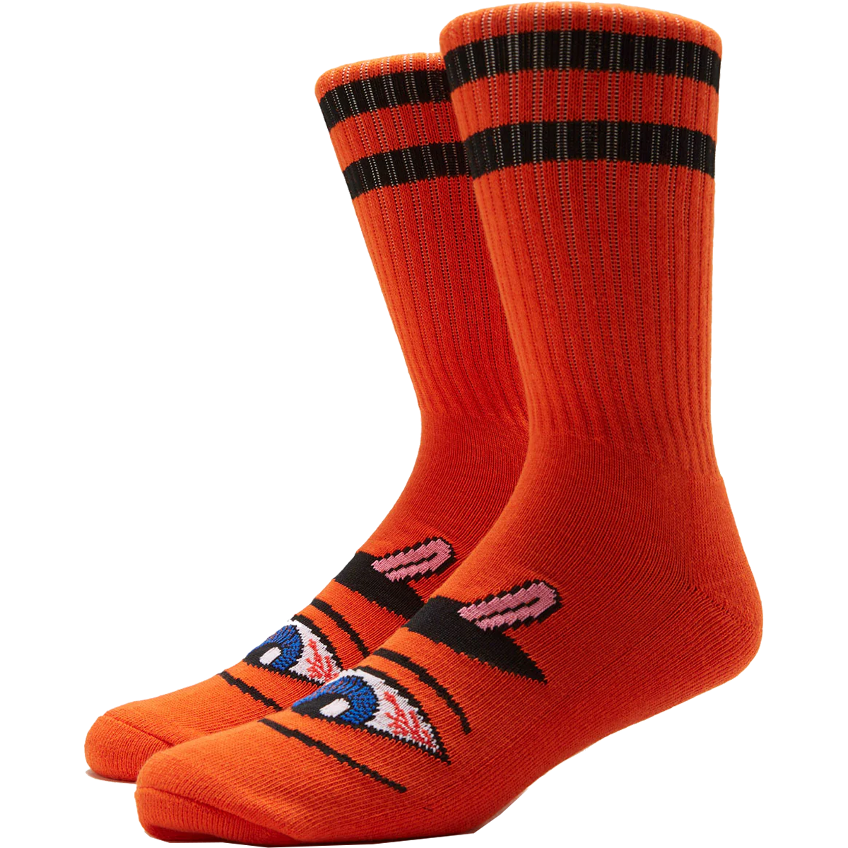 TM BLOODSHOT EYE CREW SOCKS ORANGE 1pr
