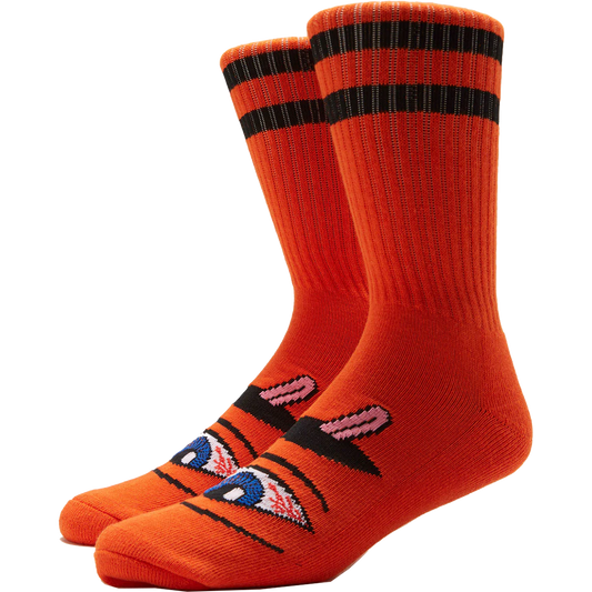 TM BLOODSHOT EYE CREW SOCKS ORANGE 1pr