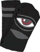 TOY MACHINE SECT EYE CREW SOCKS-BLACK 1 pair