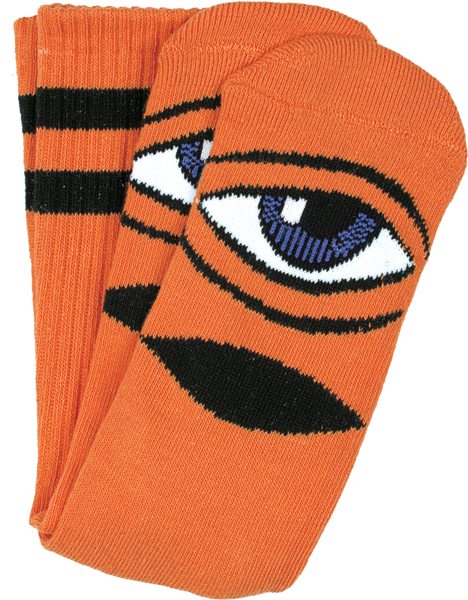 TOY MACHINE SECT EYE CREW SOCKS-ORANGE 1 pair