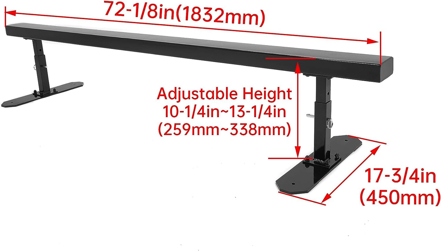 SPARX // Skateboard Grind Rail Skate Rail 6' Adjustable Flat Bar Portable Extendable Square Bar for Beginners Skateboards, BMX Bikes, Scooters, Roller Blades