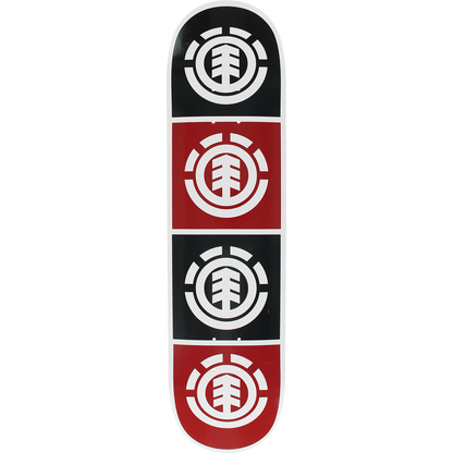 ELEMENT // QUADRANT DECK-8.0 WHT W/BLK/RED