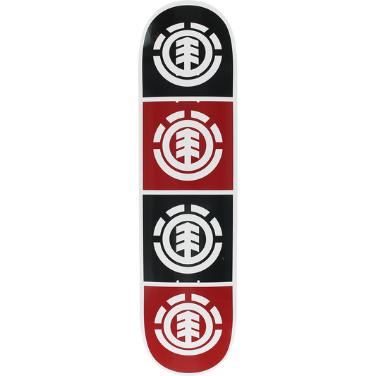 ELEMENT // QUADRANT DECK-8.0 WHT W/BLK/RED