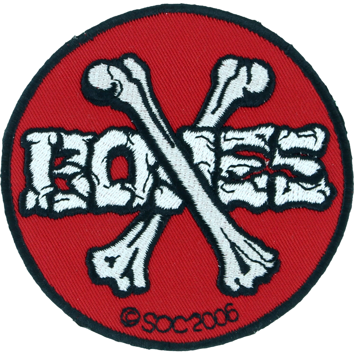 PWL/P CROSS BONES PATCH RED/BLK