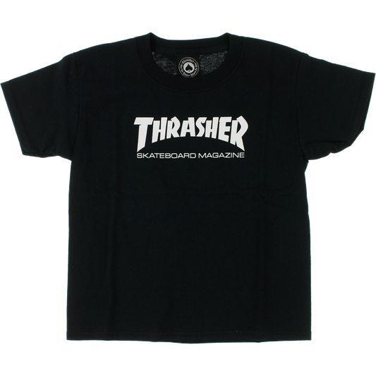 THRASHER MAG LOGO YTH SS L-BLACK