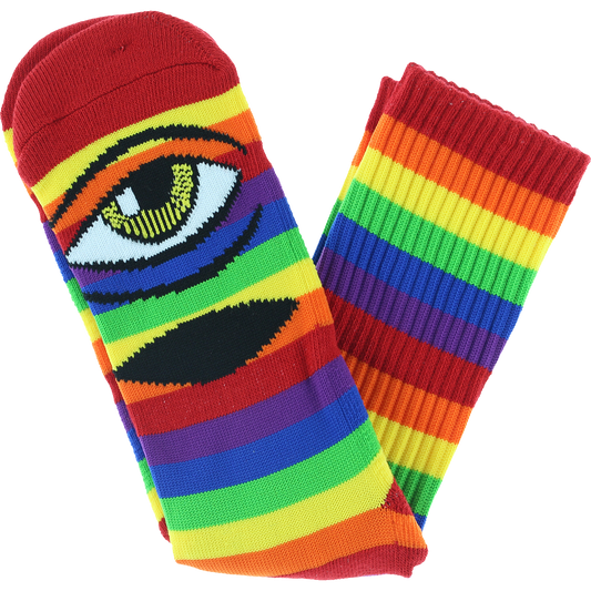 TM SECT EYE RAINBOW CREW SOCKS 1pr
