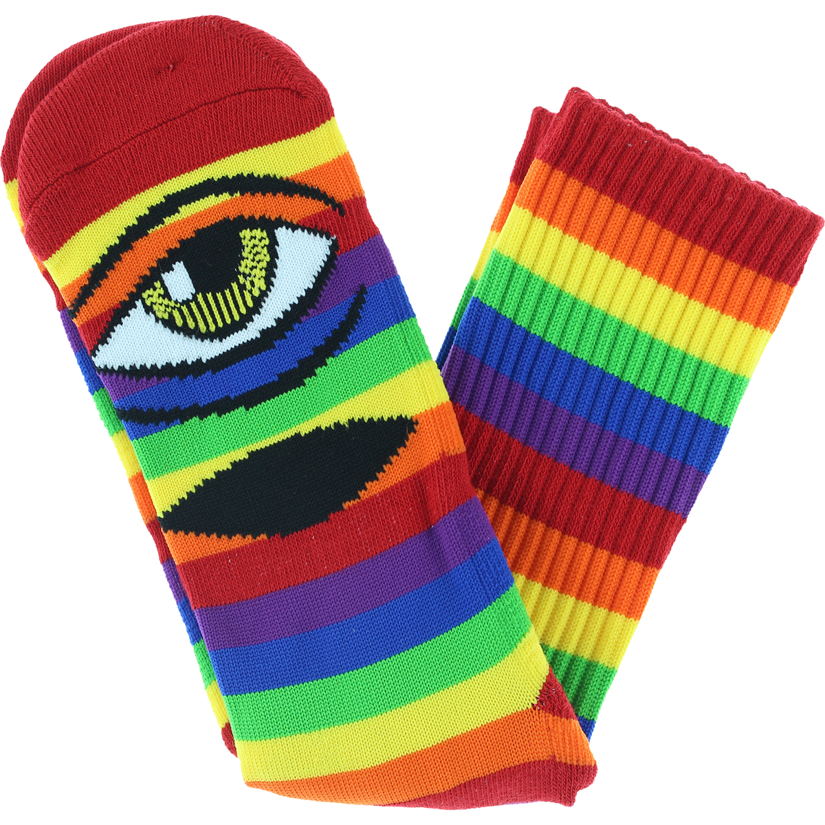 TM SECT EYE RAINBOW CREW SOCKS 1pr