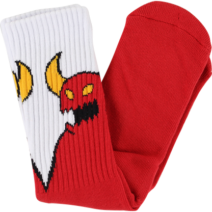 TOY MACHINE // SKETCHY MONSTER CREW SOCKS RED/WHT 1pr