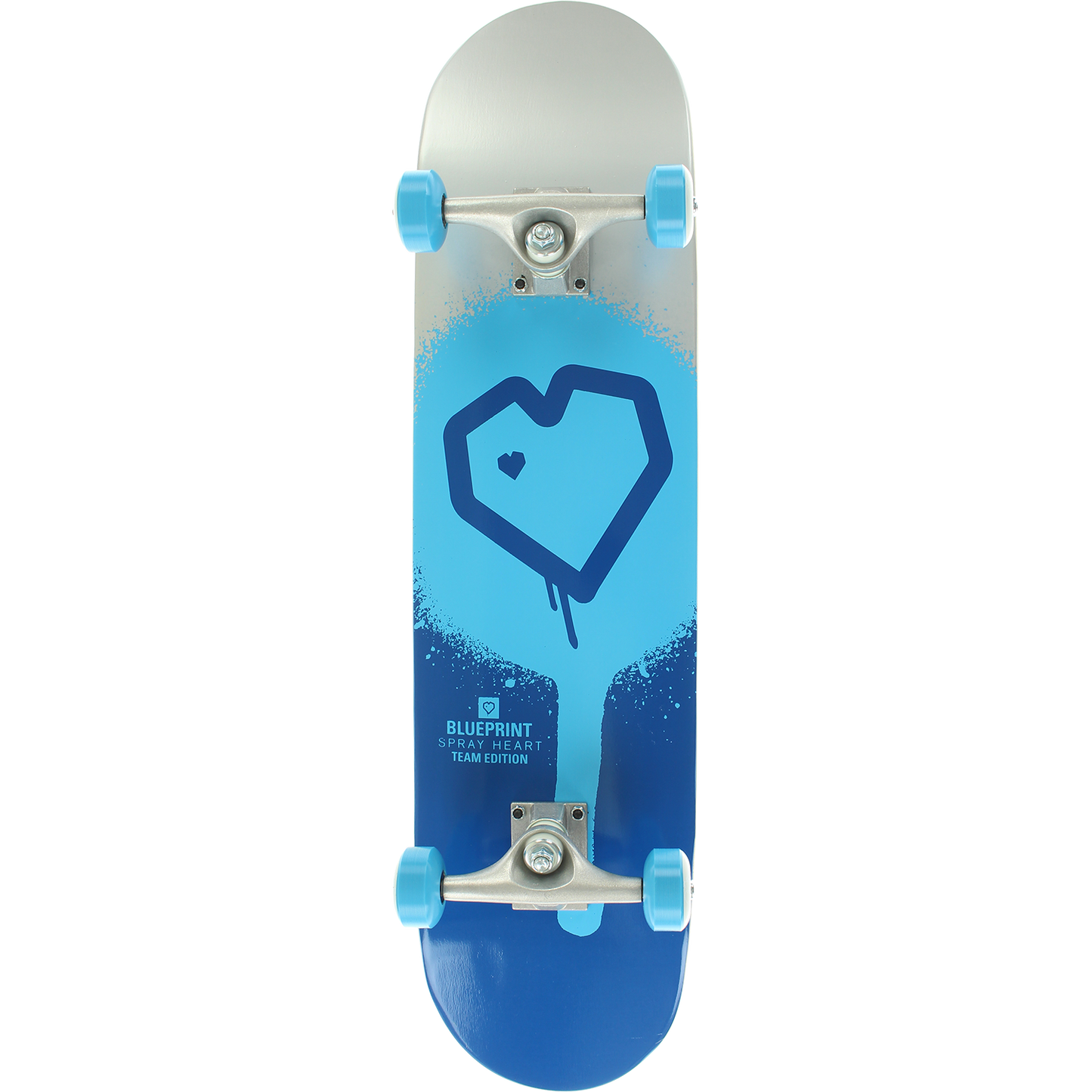 BLUEPRINT SPRAY HEART COMPLETE-7.75 SILVER/BLUE