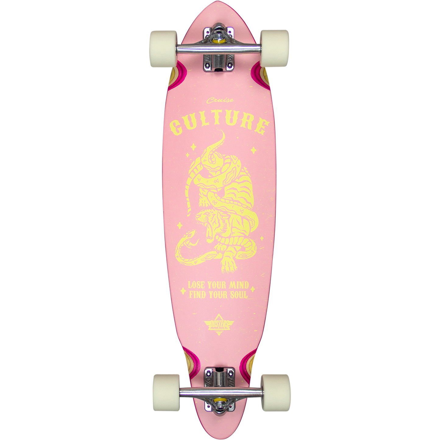 DUSTERS CULTURE LONGBOARD COMPLETE - 33" PINK/YELLOW