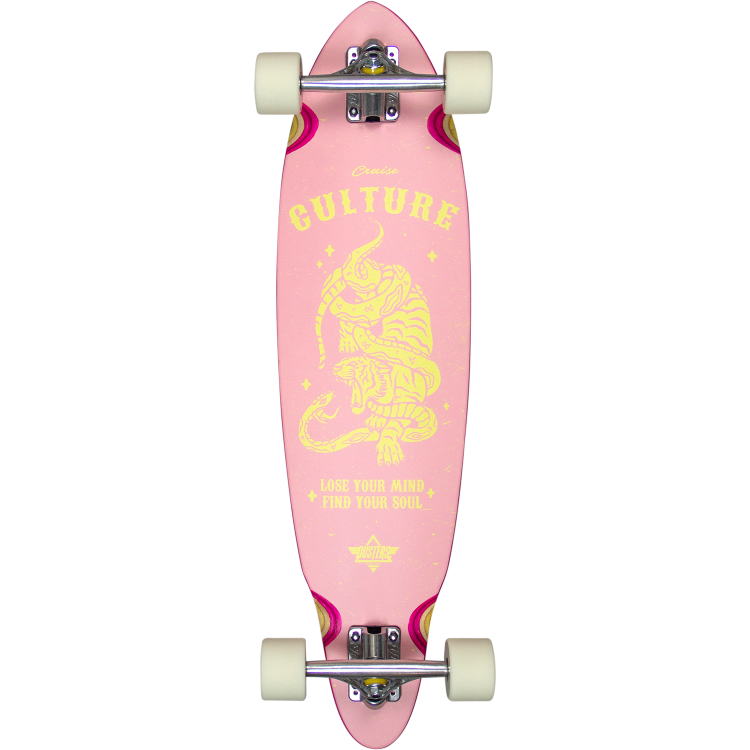 DUSTERS CULTURE LONGBOARD COMPLETE - 33" PINK/YELLOW