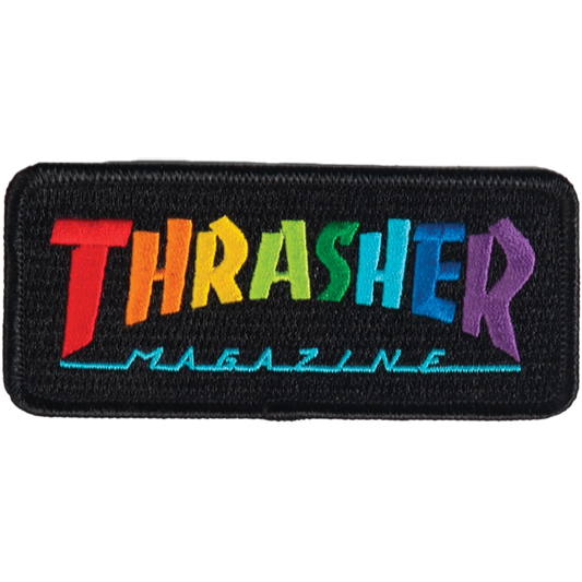 THRASHER RAINBOW MAG PATCH BLACK