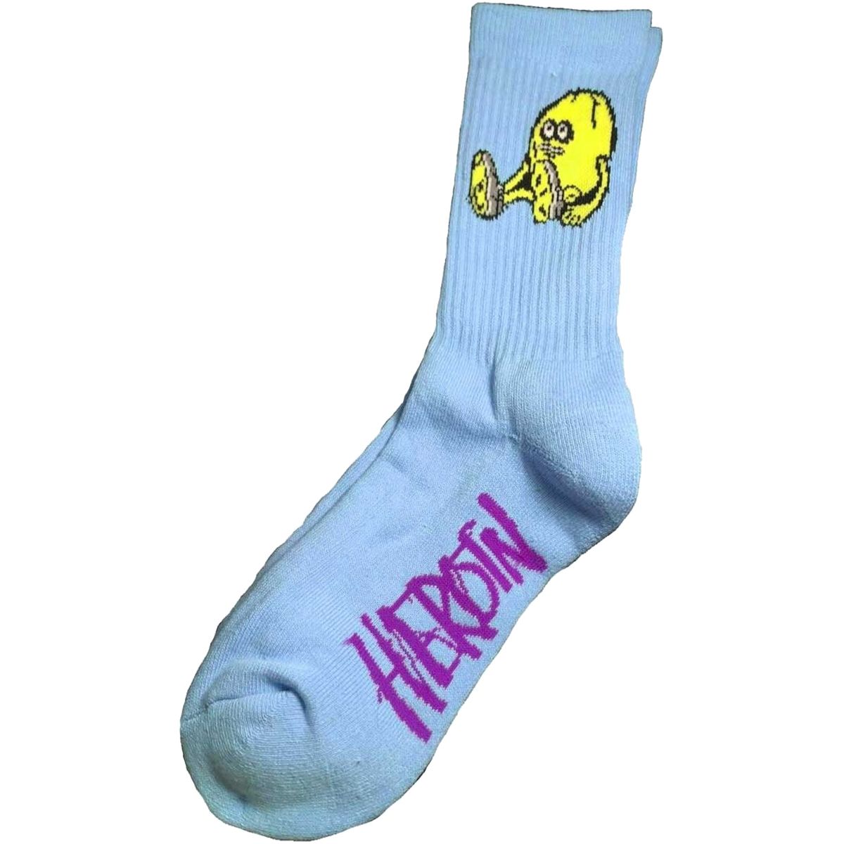 HEROIN EGG CREW SOCKS ICE BLUE 1PR