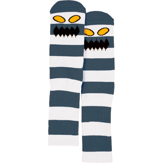 TOY MACHINE // MONSTER BIG STRIPE CREW SOCKS CONCRETE 1pr