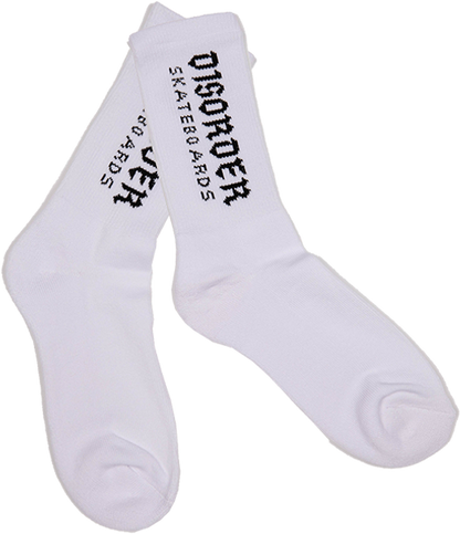 DISORDER LOGO CREW SOCKS WHT/BLK