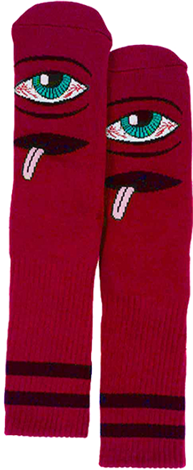 TOY MACHINE // BLOODSHOT EYE CREW SOCKS RED 1pr
