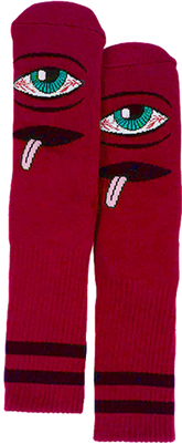 TOY MACHINE // BLOODSHOT EYE CREW SOCKS RED 1pr