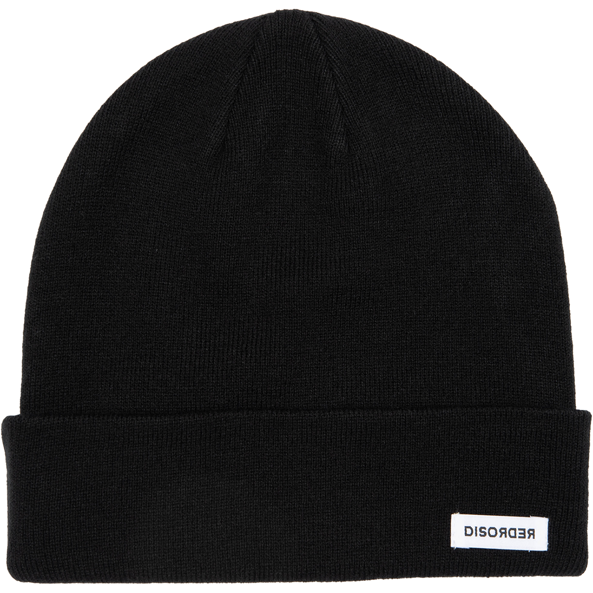 DISORDER TAG FLIP BEANIE BLACK