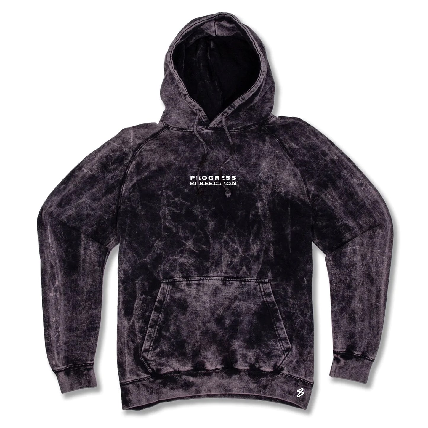 PROGRESS OVER PERFECTION // VINTAGE MARBLE WASH HOODIE
