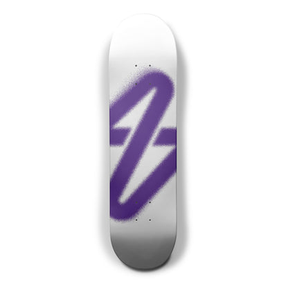 SPARX // DESIGNER DECK - PURPLE SPRAYED LOGO on WHITE