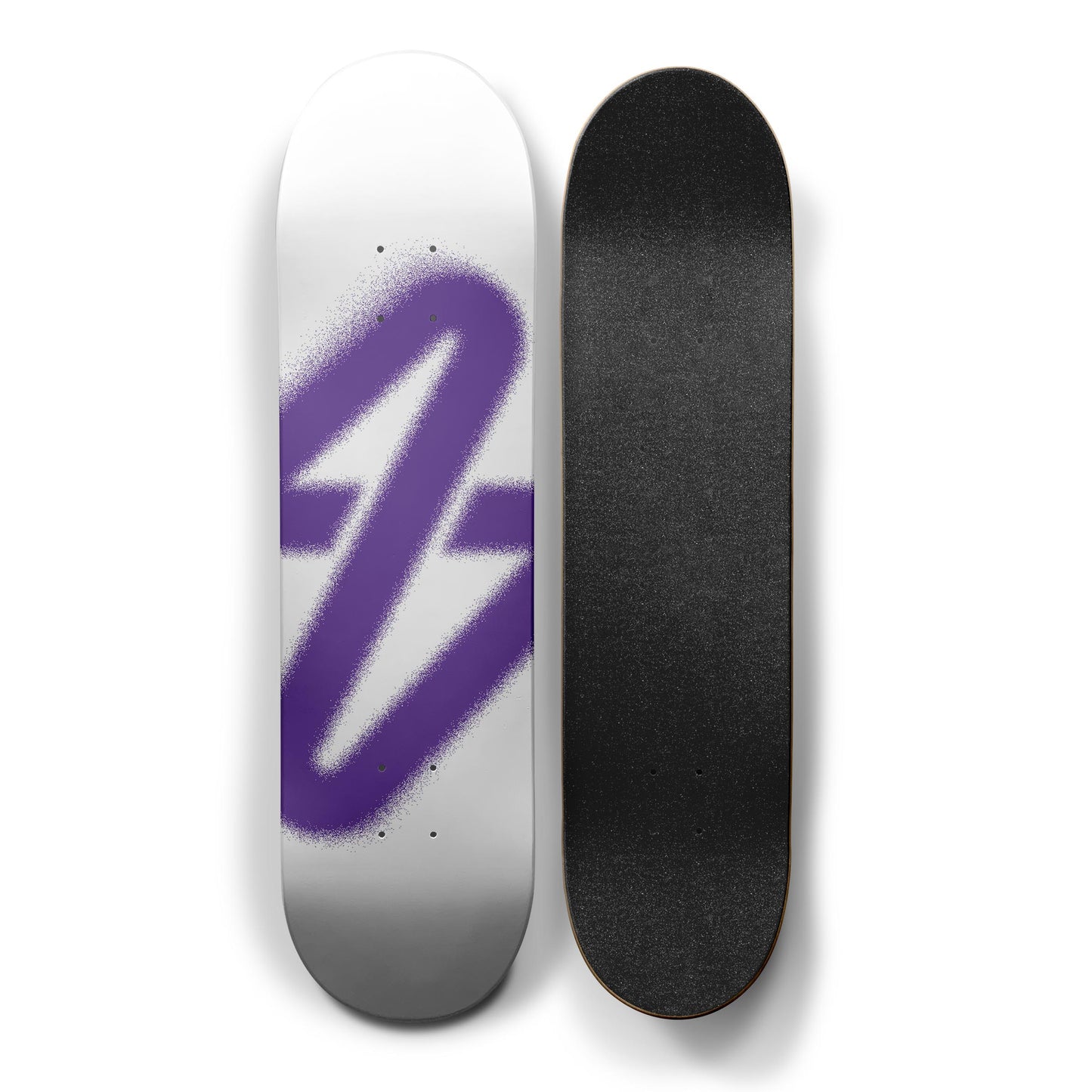 SPARX // DESIGNER DECK - PURPLE SPRAYED LOGO on WHITE