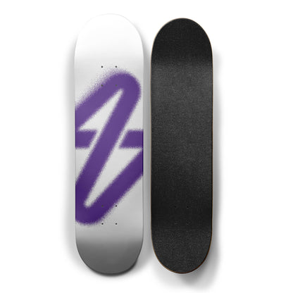 SPARX // DESIGNER DECK - PURPLE SPRAYED LOGO on WHITE