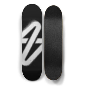 SPARX // DESIGNER DECK - WHITE SPRAYED LOGO on BLACK