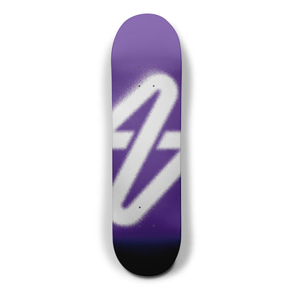 SPARX // DESIGNER DECK - WHITE SPRAYED LOGO on PURPLE