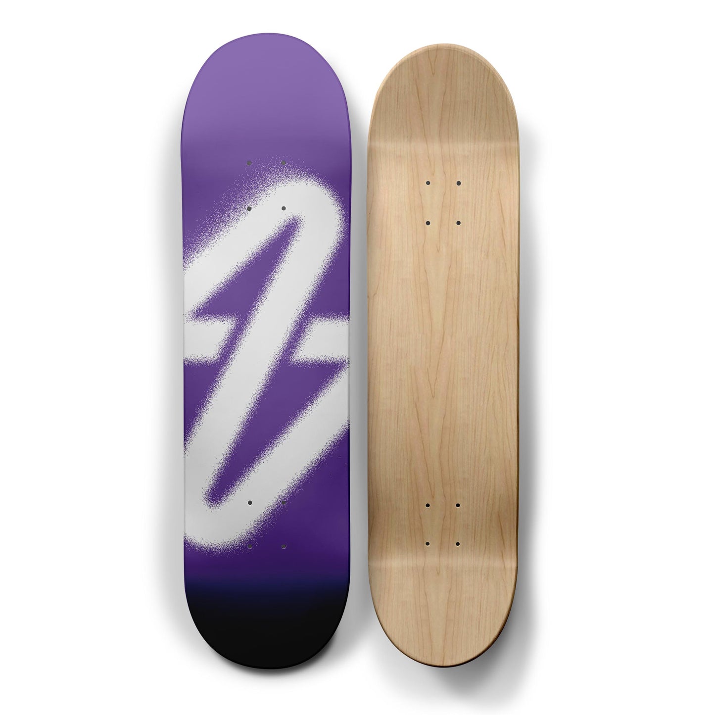 SPARX // DESIGNER DECK - WHITE SPRAYED LOGO on PURPLE