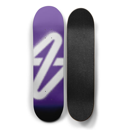 SPARX // DESIGNER DECK - WHITE SPRAYED LOGO on PURPLE