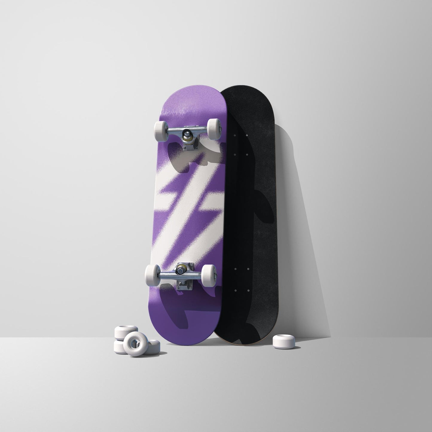 SPARX // DESIGNER DECK - WHITE SPRAYED LOGO on PURPLE