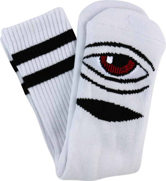 TOY MACHINE // SECT EYE CREW SOCKS-WHITE 1 pair
